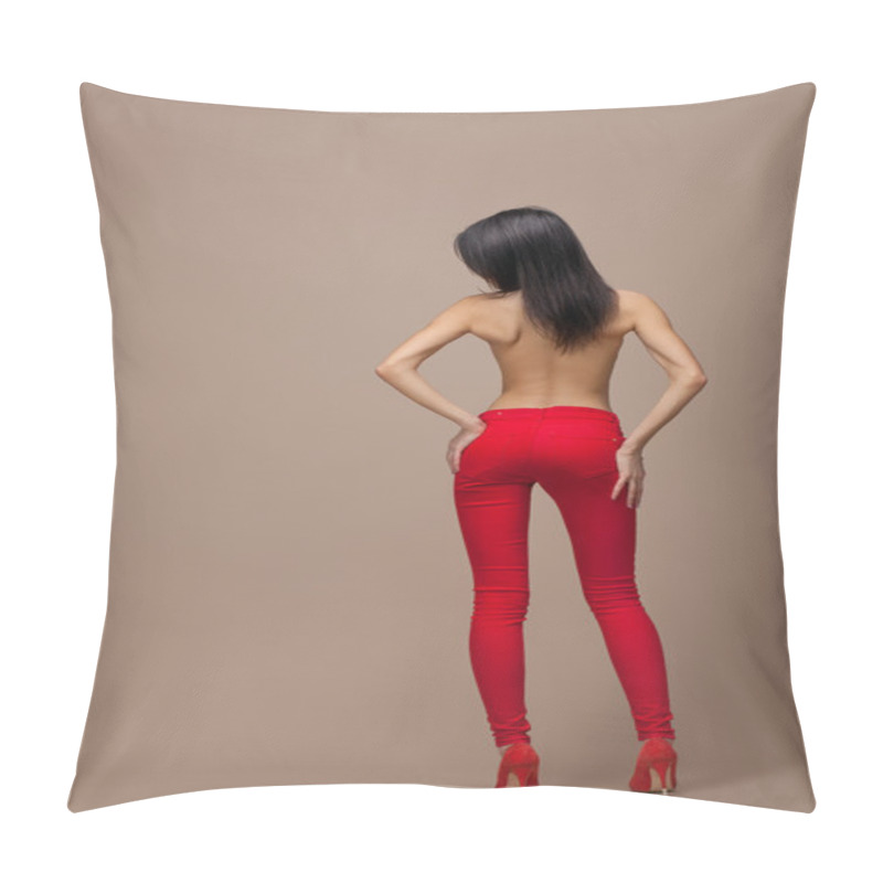 Personality  The Girl In Red Trousers Pillow Covers