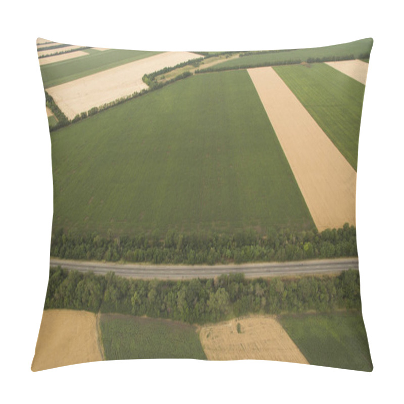 Personality  Beautiful Different Fields View From Above Pillow Covers