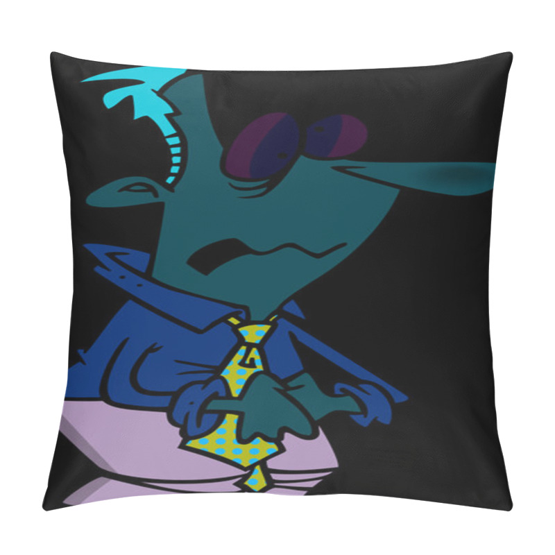 Personality  Cartoon Worried Businessman Pillow Covers