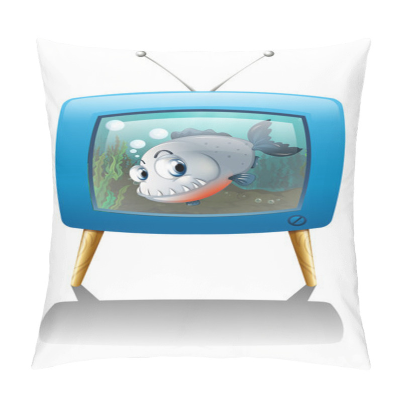 Personality  A Big Fish In The Television Pillow Covers