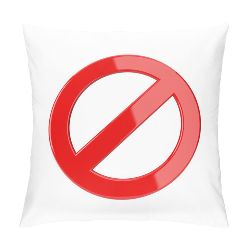 Personality  Red Forbidden Sign Pillow Covers