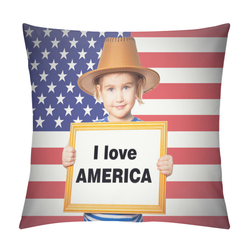 Personality  Text I Love AMERICA.  Pillow Covers