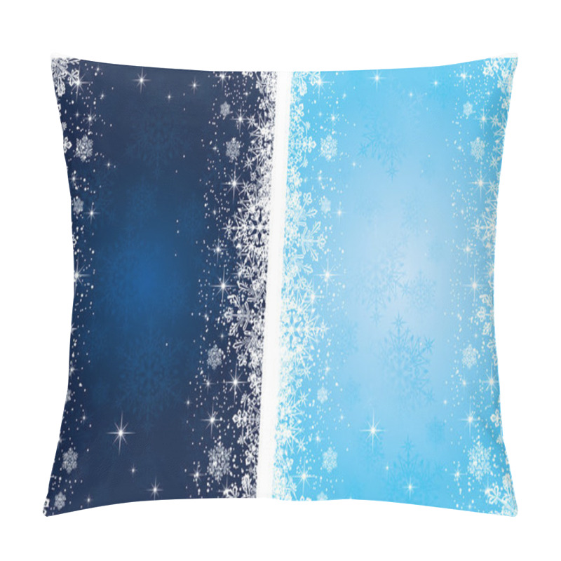 Personality  Christmas Background With Stars And Snowflakes Pillow Covers