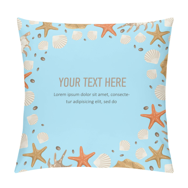 Personality  Summer Marine Square Template Banner Pillow Covers