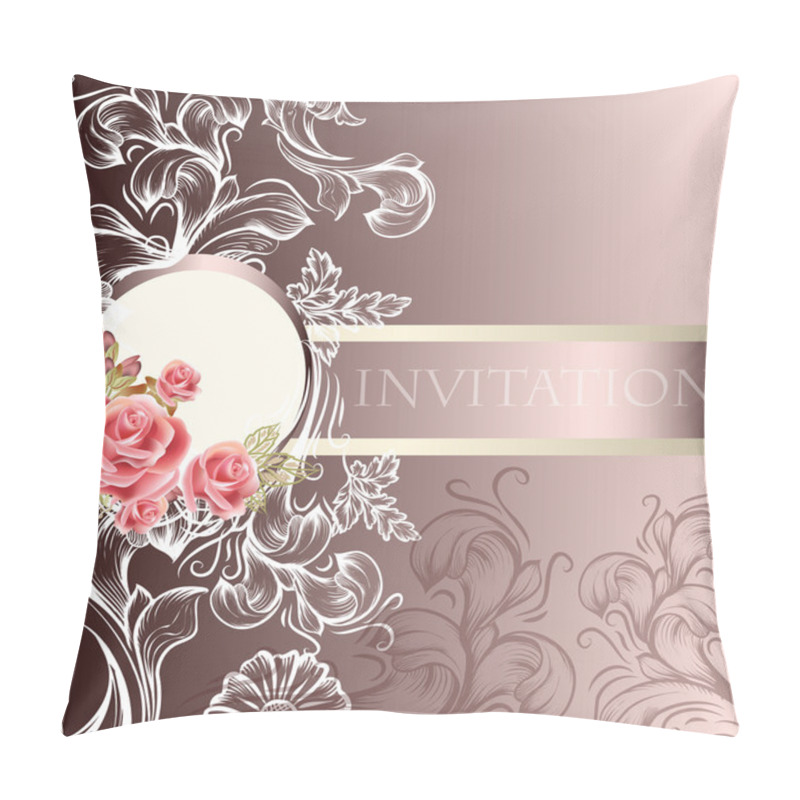 Personality  Elegant Wedding Invitation Card In Pastel Tones Pillow Covers