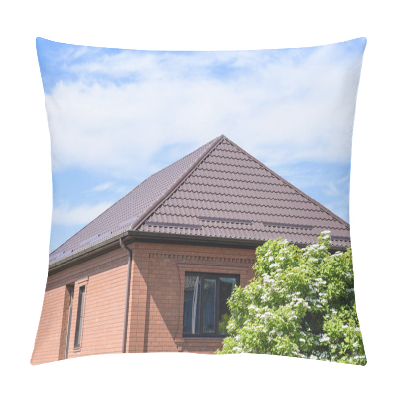 Personality  The Roof Of Corrugated Sheet. Roofing Of Metal Profile Wavy Shape. Pillow Covers