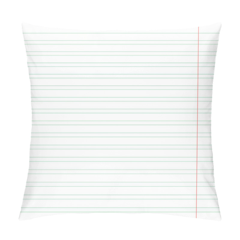 Personality  A Sheet Of School Notebook In A Ruler. School Background. Vector Illustration. Pillow Covers