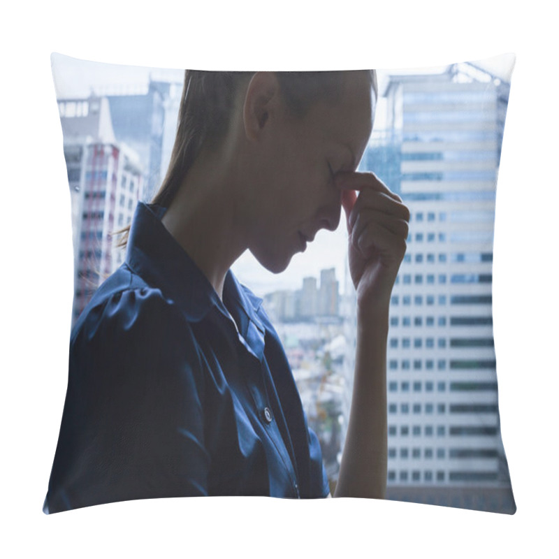 Personality  Stressed Young Businesswoman Pillow Covers