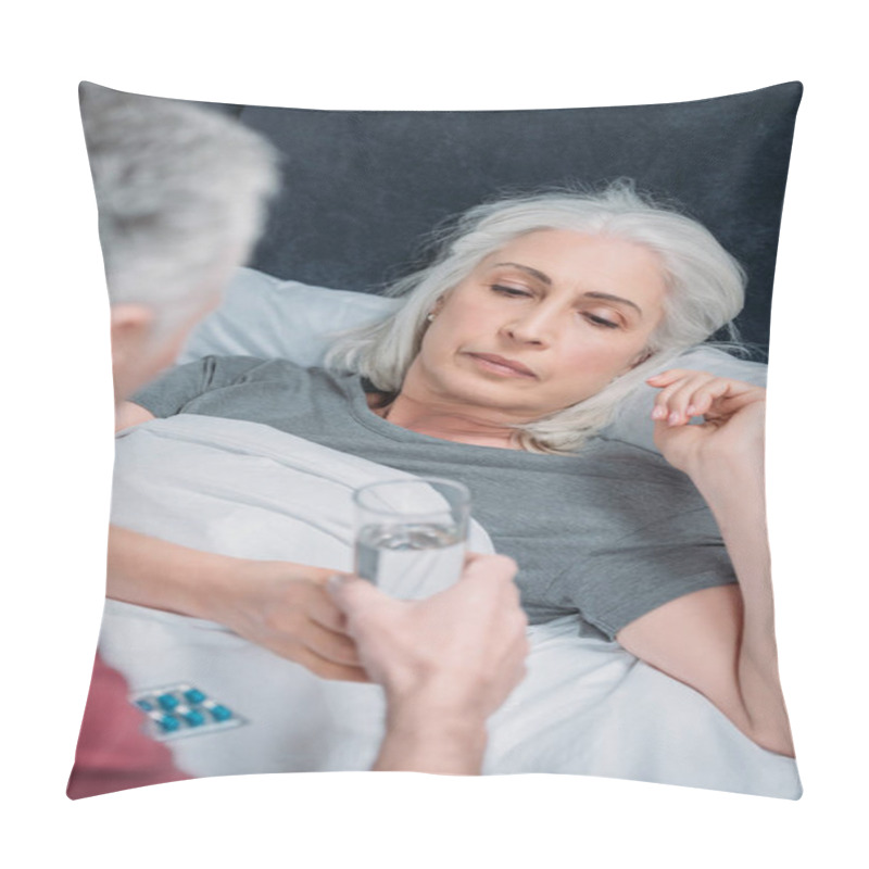 Personality  Man Taking Care Of Wife Pillow Covers