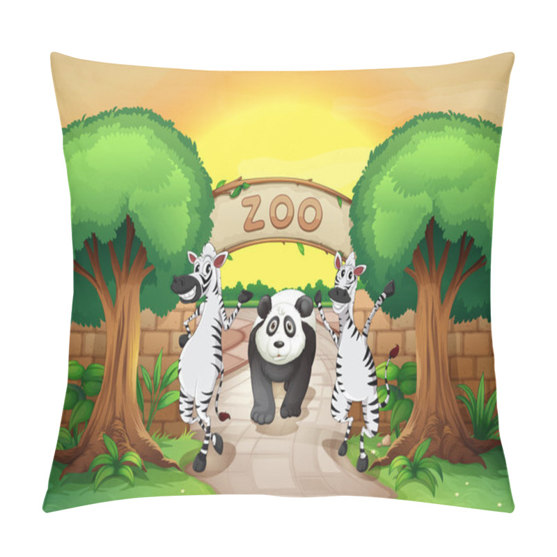 Personality  A Zoo And The Animals Pillow Covers