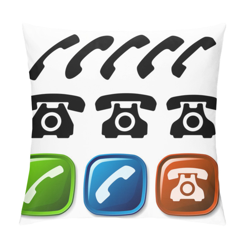 Personality  Old Phone Icons Pillow Covers