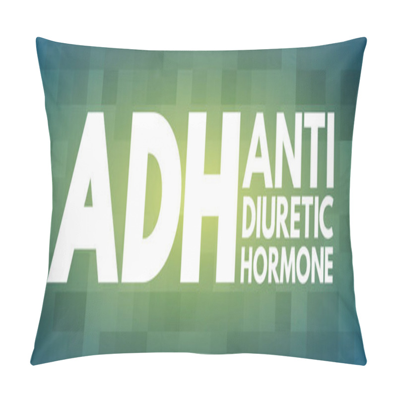 Personality  ADH - Antidiuretic Hormone Acronym, Concept Background Pillow Covers