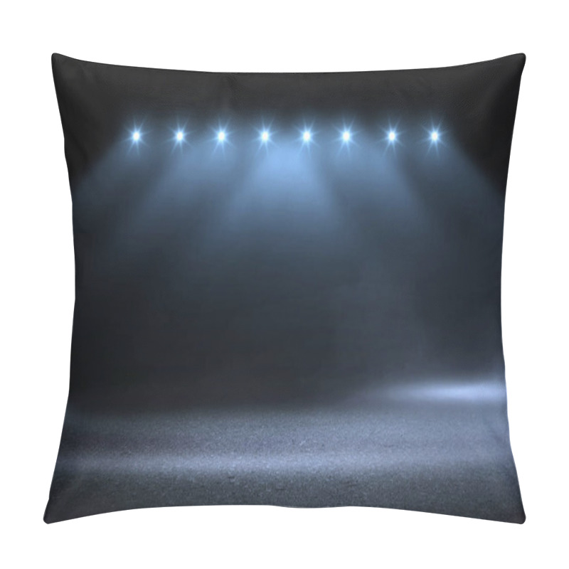 Personality  Blue Spotlight Smoke Studio Entertainment Background. Pillow Covers