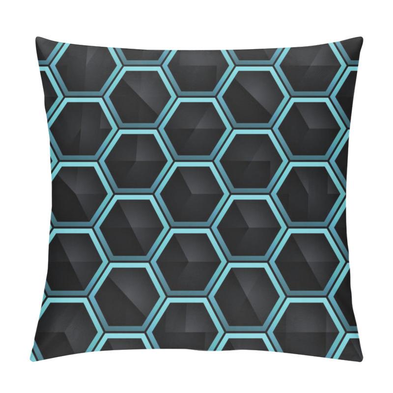 Personality  Abstract Hexagonal Background Geometric Grid Seamless Pattern Pillow Covers