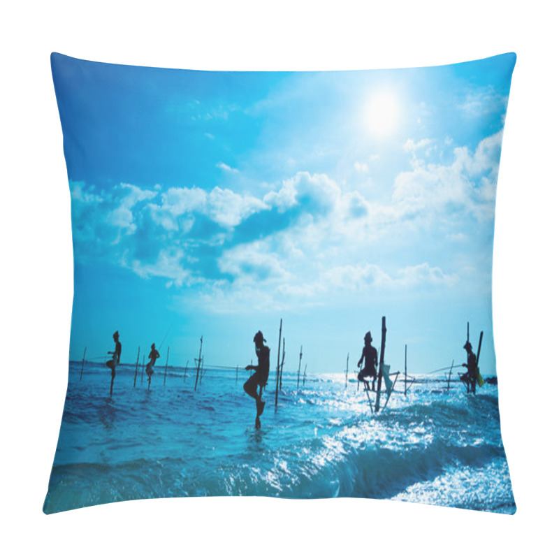 Personality  Sri Lankan Traditional Stilt Fisherman Pillow Covers