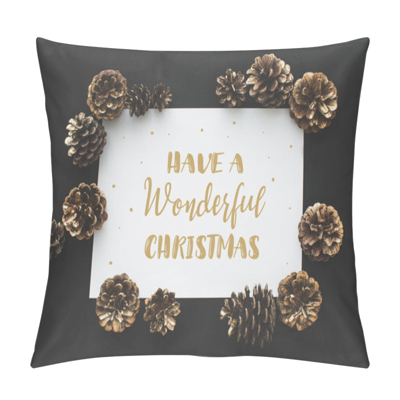 Personality  Pine Cones And Card With Greeting Pillow Covers