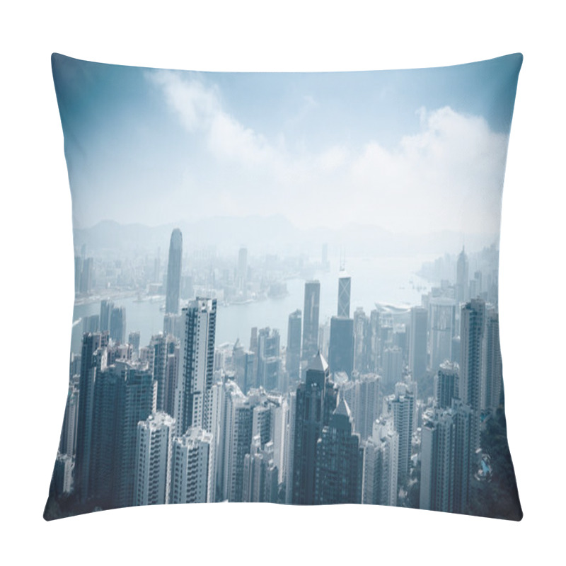 Personality  Aerial View Of Beautiful Hongkong Pillow Covers