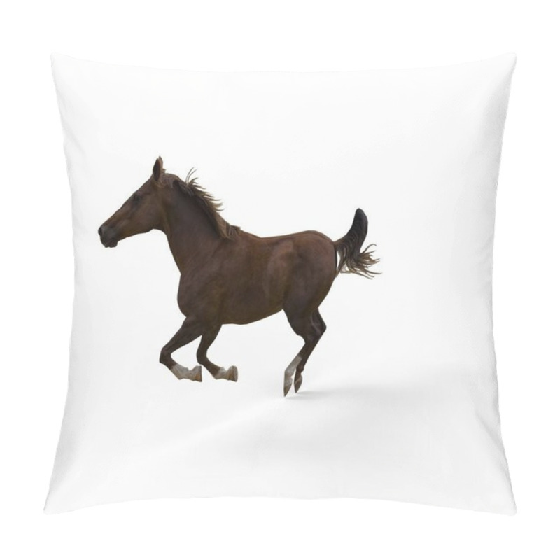 Personality  3d Rendering Of Horse Created By Using A Blender Tool Pillow Covers