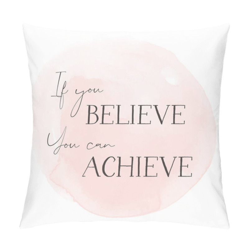 Personality  Inspirational Quote Background With A Hand Painted Pink Watercolour Design  Pillow Covers