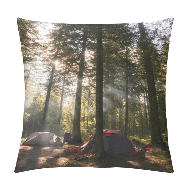 Personality  Camping In Forest With Backlit Pillow Covers