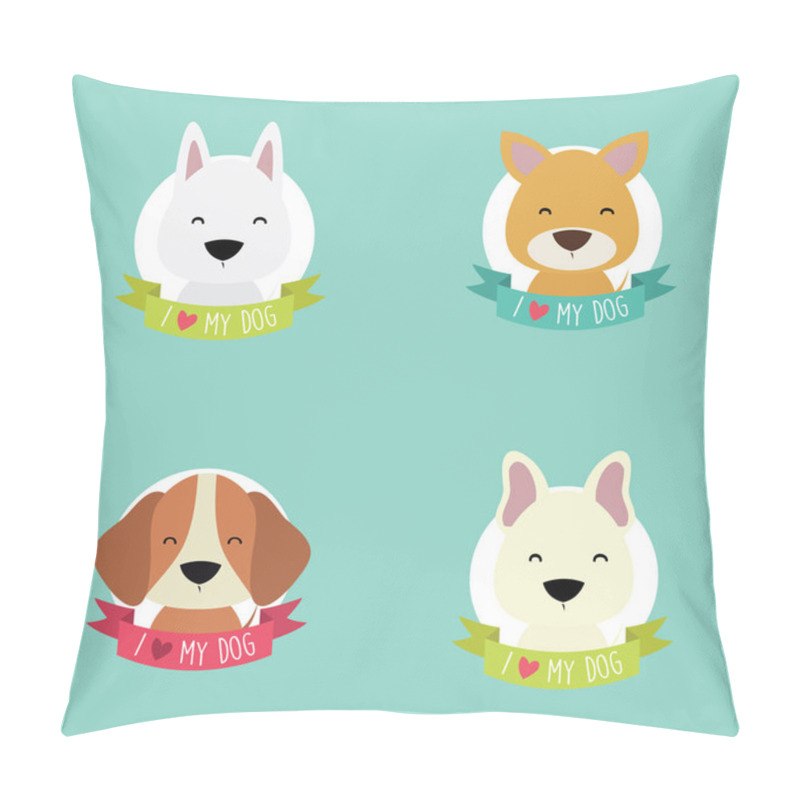 Personality  Cute Cartoon Dogs Pillow Covers