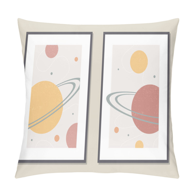 Personality  Trendy Vector Set Of Illustrations Of Space Theme In Minimal Style. Pillow Covers