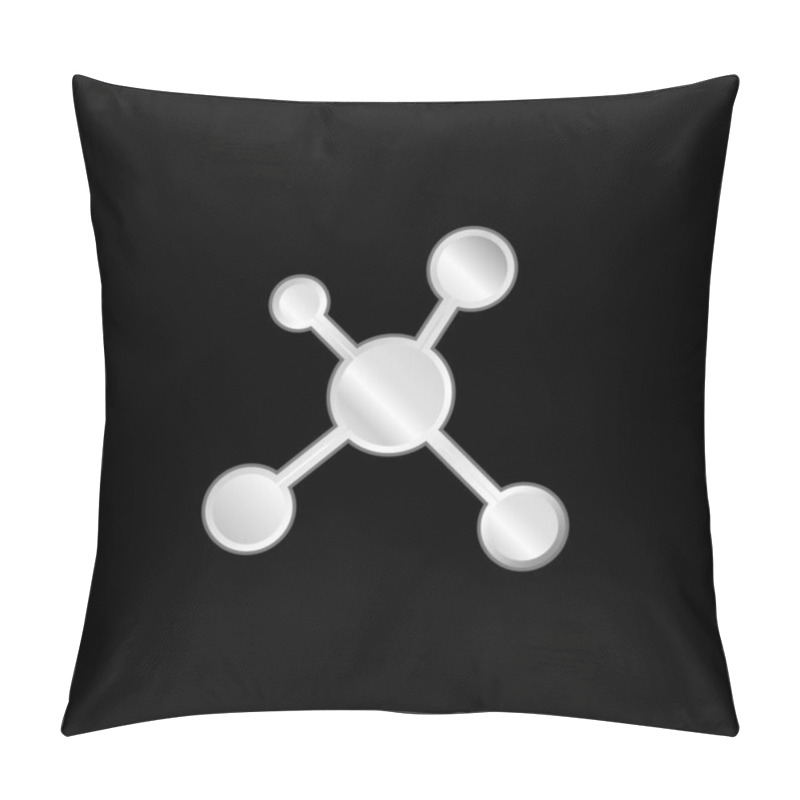 Personality  Atoms Silver Plated Metallic Icon Pillow Covers