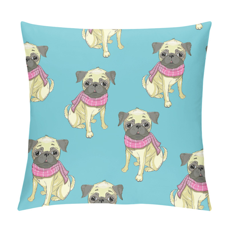 Personality  French Bulldog Seamless Pattern Dog Pillow Covers