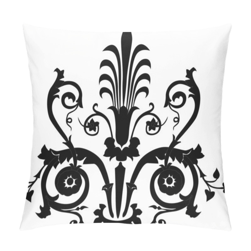 Personality  Design Of Black Floral Curls Pillow Covers