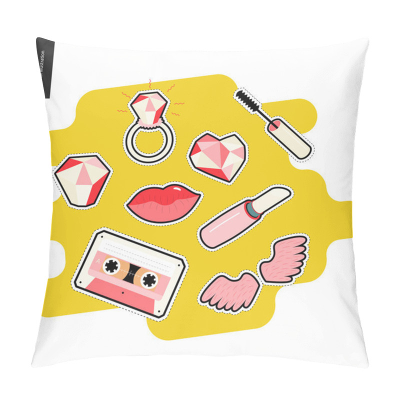 Personality  Patches Hand Drawn Set Pillow Covers