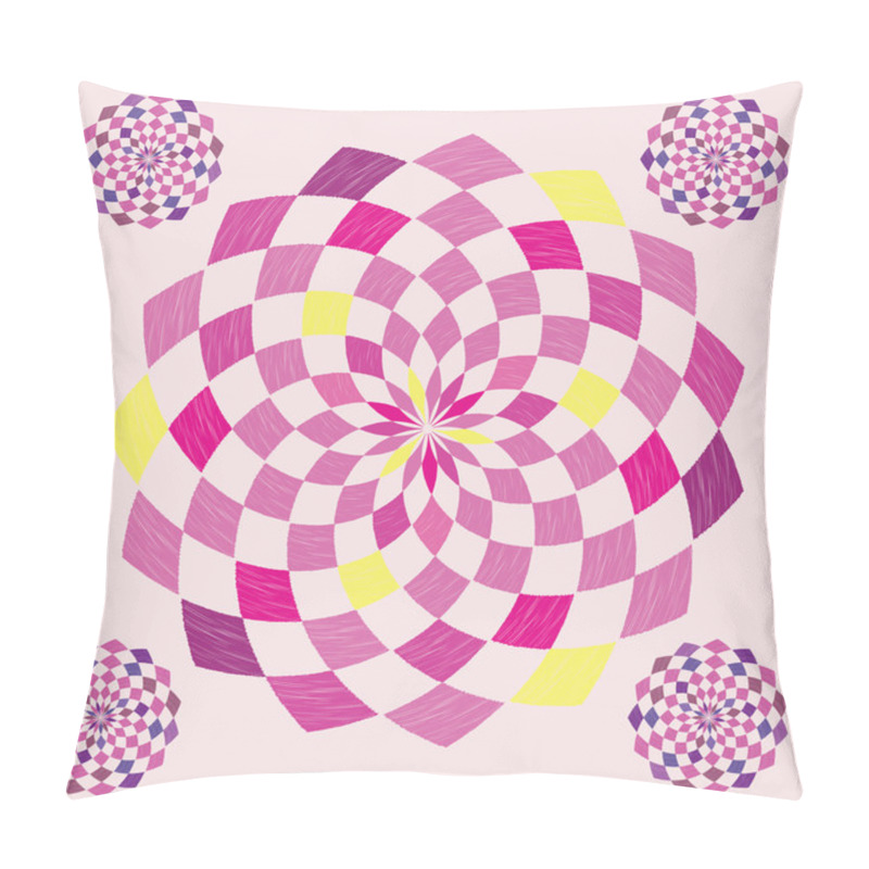 Personality  Decorative Round Patterns, The Circle From The Set Of Rhombuses Pillow Covers