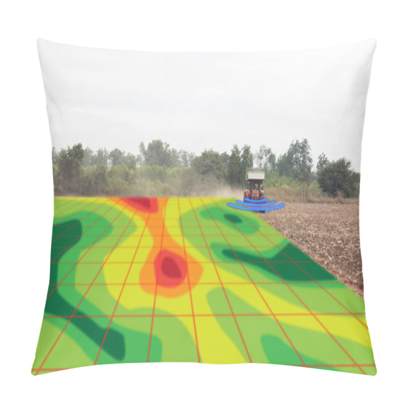 Personality  Smart Agriculture Concept, Farmer Use Infrared In Tractor With H Pillow Covers