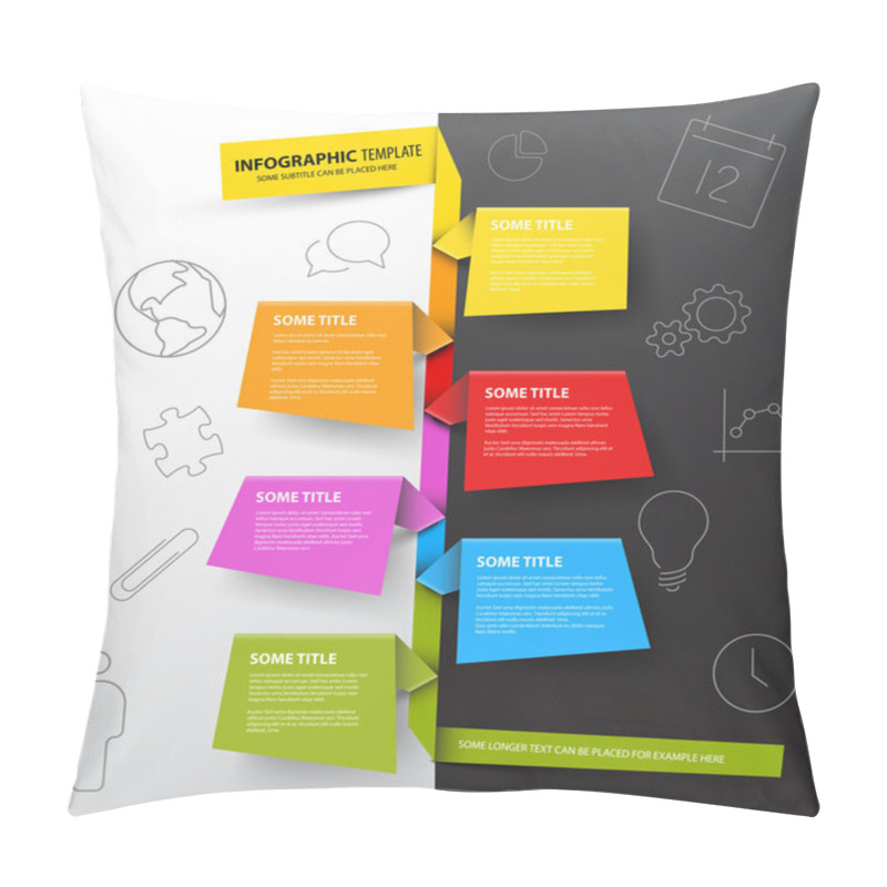 Personality  Infographic Timeline Report Template Pillow Covers