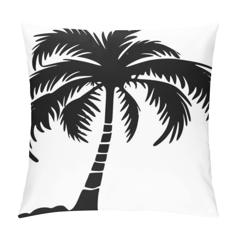 Personality  Palm Tree - Minimalist And Flat Logo - Vector Illustration Pillow Covers