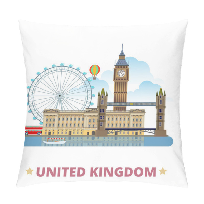 Personality  Cartoon Style Historic Sight  Pillow Covers