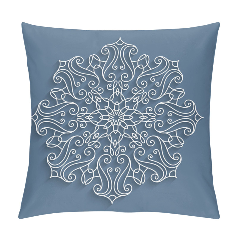 Personality  Paper Lace Doily, Round Crochet Pattern Pillow Covers