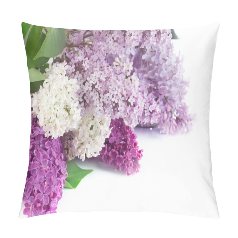 Personality  Beautiful Lilac Flowers Border Pillow Covers