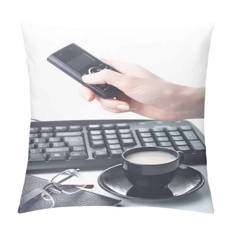 Personality  Mobile Phone In Office Pillow Covers