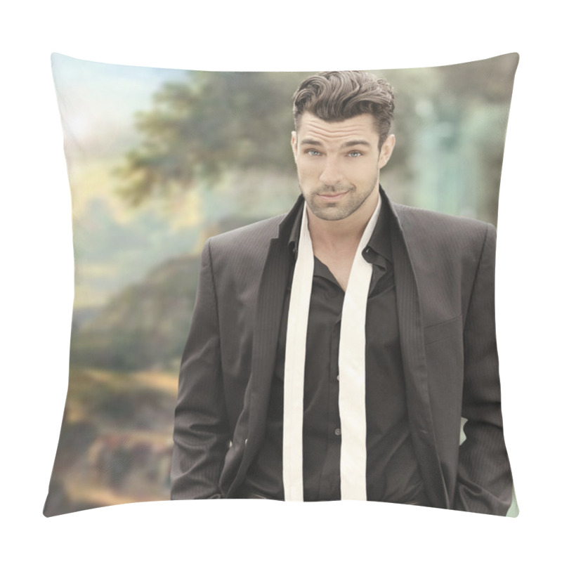 Personality  Young Male Model Pillow Covers