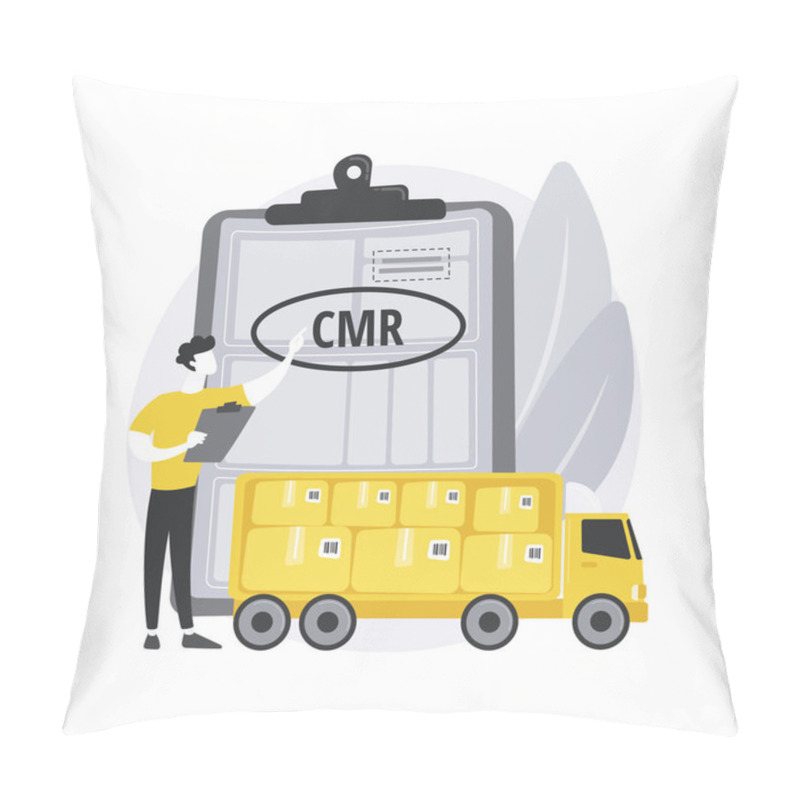 Personality  Road Transport Documents Abstract Concept Vector Illustration. Pillow Covers