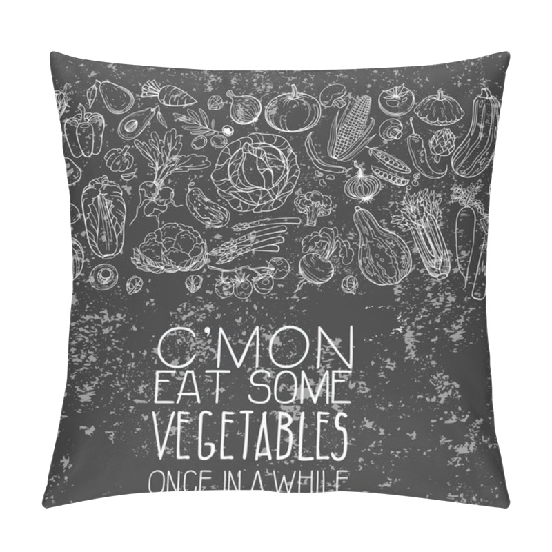 Personality  Different Vegetables Drawings Pillow Covers