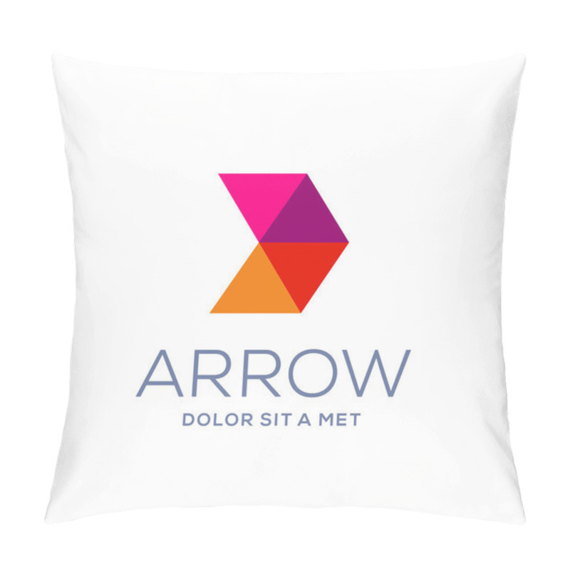 Personality  Abstract Business Logo Icon Design Template With Arrow Pillow Covers