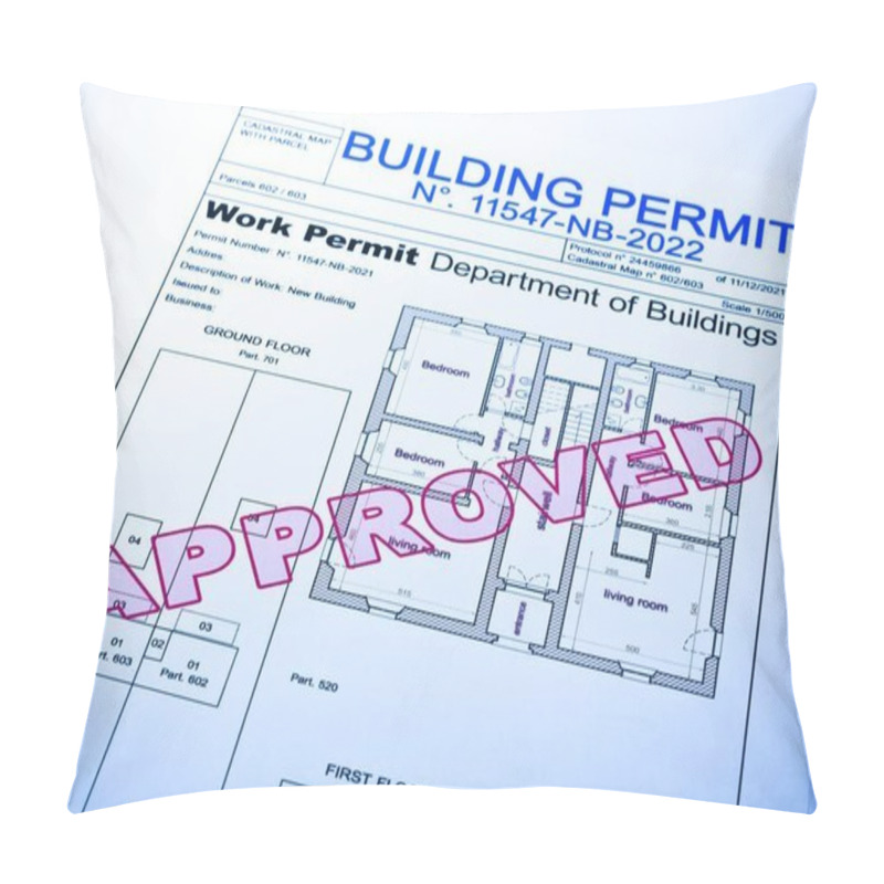 Personality  Approved Buildings Permit Concept With Approved Residential Building Project Pillow Covers