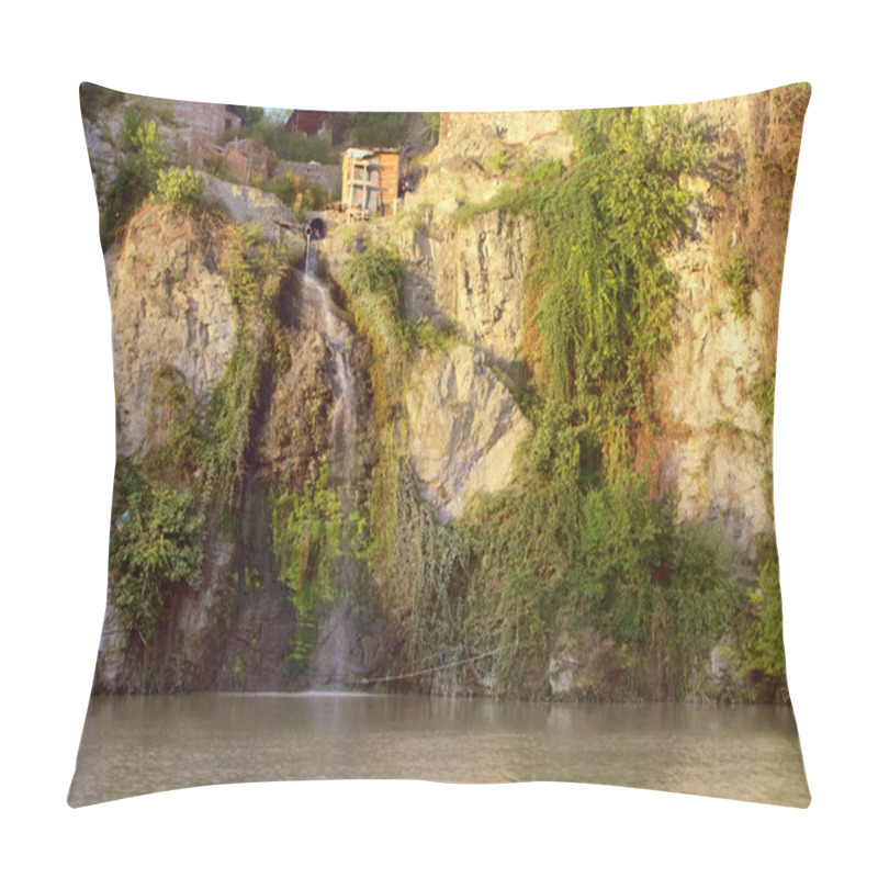 Personality  Dirty Sewage Flow In Mountain River Pillow Covers