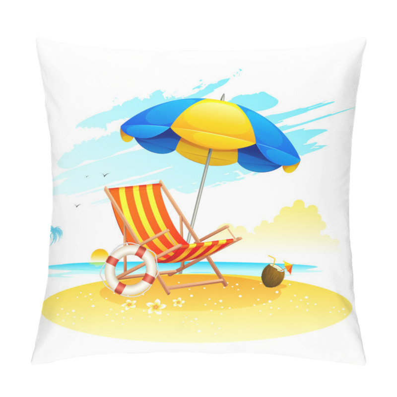 Personality  Recliner On Sea Beach Pillow Covers