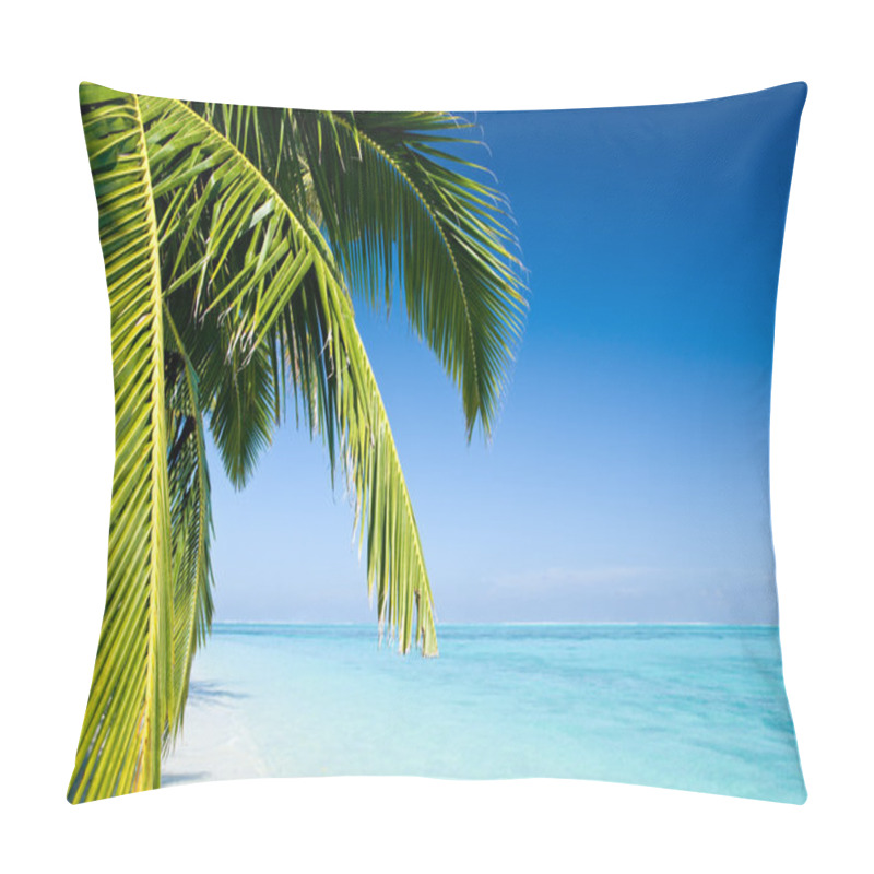 Personality  Palm Tree Leafs On A Tropical Beach Pillow Covers