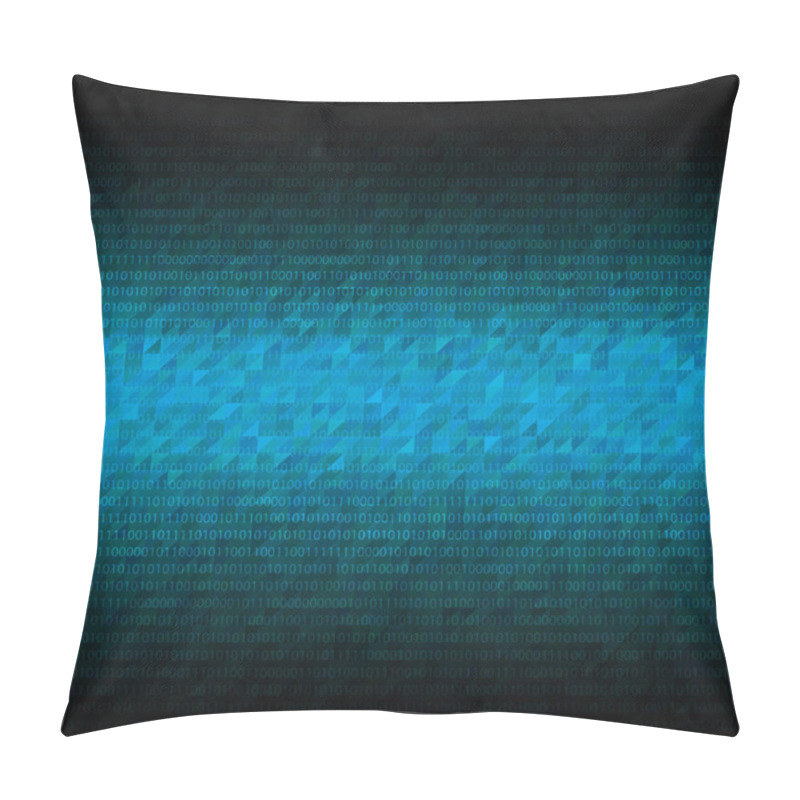 Personality  Abstract Tech Binary Background Pillow Covers