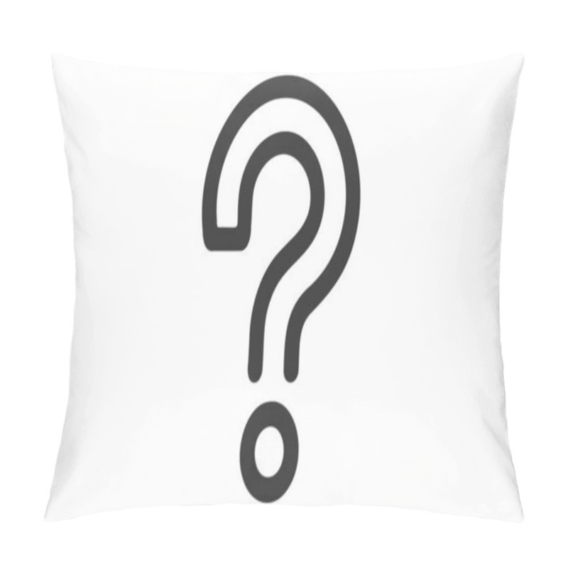 Personality  Question Mark Sign In A Speech Bubble Vector Icon On White Background. Pillow Covers