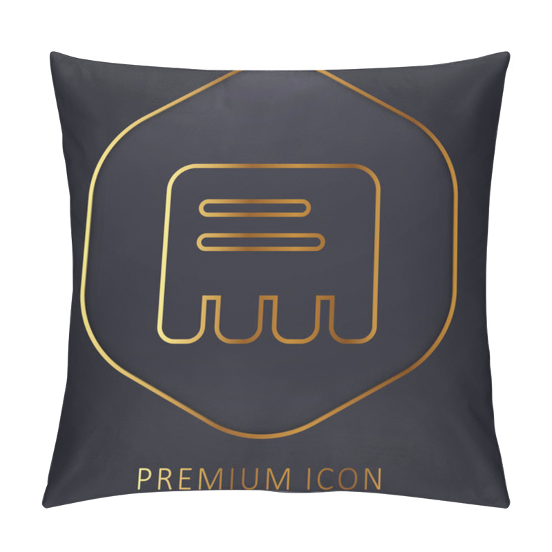 Personality  Advert Golden Line Premium Logo Or Icon Pillow Covers