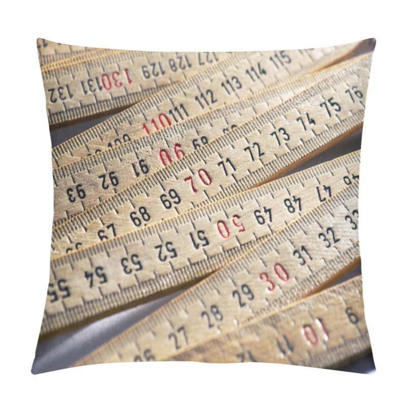 Personality  Background Of Wooden Meter Rulers Pillow Covers